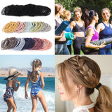 AM6423 Elastic Cotton Hair Rubber Bands Pack of 12pcs