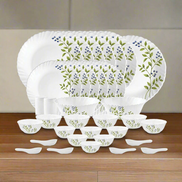 AM3964 La Opala, Novo Collection, Opal Glass Dinner Set 35 pcs