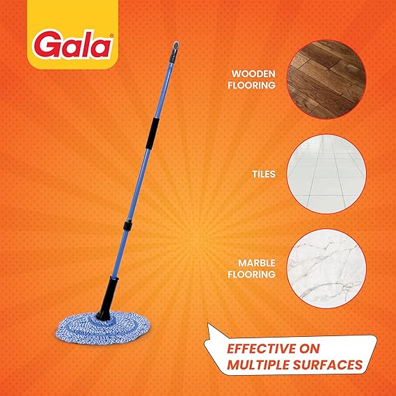 AM2499 Gala Microfiber Twist Mop & Plastic With Rod 1 Pcs