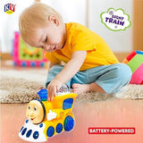 AM2929 Light Train 388-4 Musical Engine Toy Train with Light and Sound Light Funny Musical Toy for Kids Multicolour