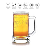 AM2667 CELLO Stern Beer Glass Mug Set of 2, 350 ml | Beer Mugs Straight | Stern Mug Set for Juice, Beer, Beverages