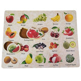 AM2798 Fruits Puzzle Board for Kids Fruitful Discoveries Gloss Laminated Fruits Chart Hardcover