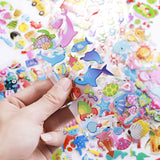 AM0438 Different Cartoon Puffy 3D Cute Stickers for kids (1 Sheet), Self-Adhesive