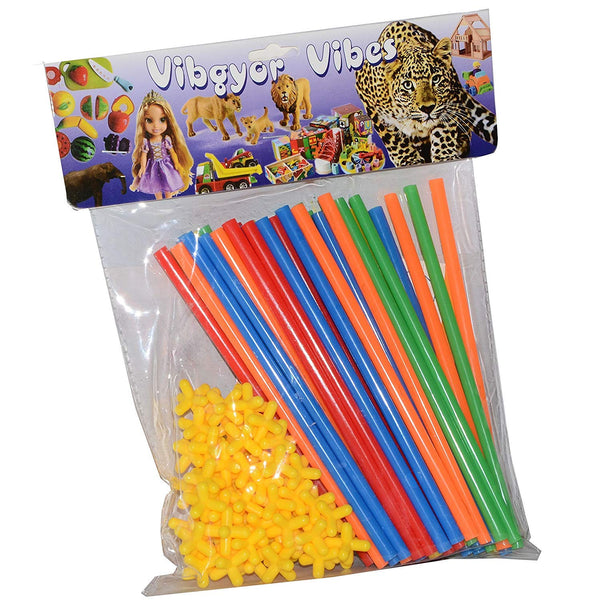 AM0381 Magic Building Straw Blocks (Multicolor) -100PCS