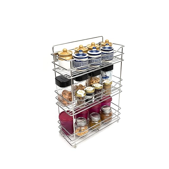 AM3358 Stainless Stee Kitchen Rack 3 Layer Multipurpose Storage Organizer