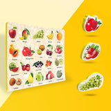 AM2798 Fruits Puzzle Board for Kids Fruitful Discoveries Gloss Laminated Fruits Chart Hardcover