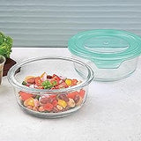 AM3773 Baleno Round Glass Container with Plastic Lid 1 Pcs