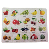 AM2798 Fruits Puzzle Board for Kids Fruitful Discoveries Gloss Laminated Fruits Chart Hardcover