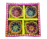 AM0207 Handmade Decorative Diyas For Diwali Diwali Decoration (4 Pcs)