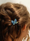 AM1241 Butterfly Hair Clips for Girls, kids Fashion Style Pearl Metal Hair Clips Stylish 3 Piece