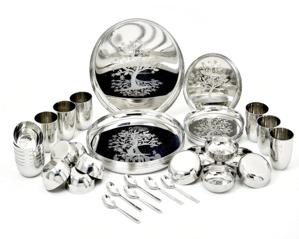 AM3966 Madhuram Exclusive Dinner Set Stainless Steel 42 Pcs Set