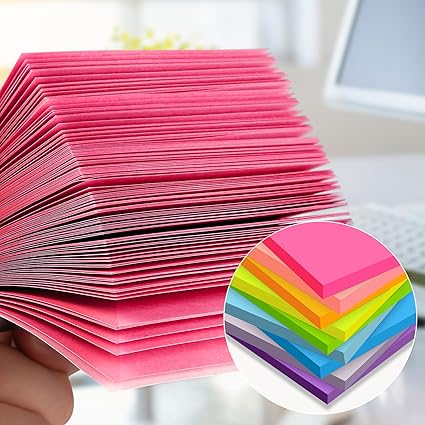 AM2173 Prompt Sticky Note Pad 100 Sheets (3x3) Multicolour