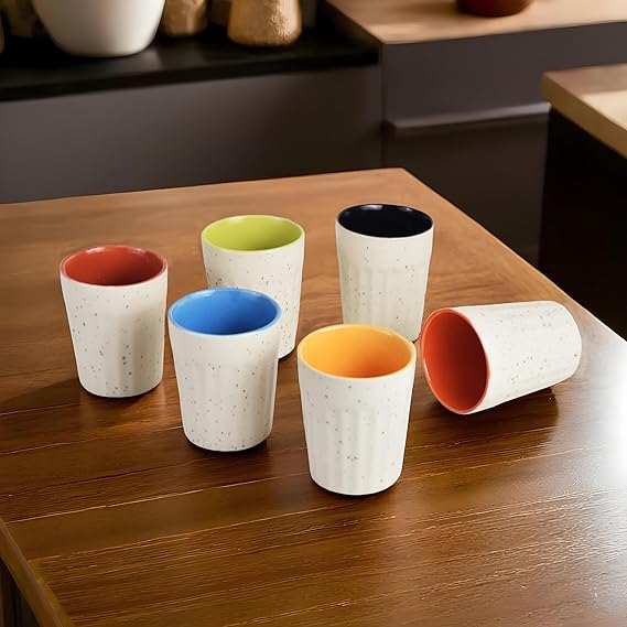 AM2469 Tibros Ceramics Tumbler Set 6Pcs Multicolour