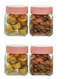 AM3001 Square Cube Glass Kitchen Storage Container Set, 250 ml 4 Pcs