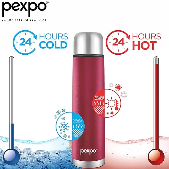 AM2788 Pexpo Flamingo Thermo SS Water Bottle Vaccum Insulated 750ml