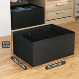 3261 Folded Clothes Drawer Organizer for Jeans, Sweater, Dresses, T-shirts (Pack of 1, Black)