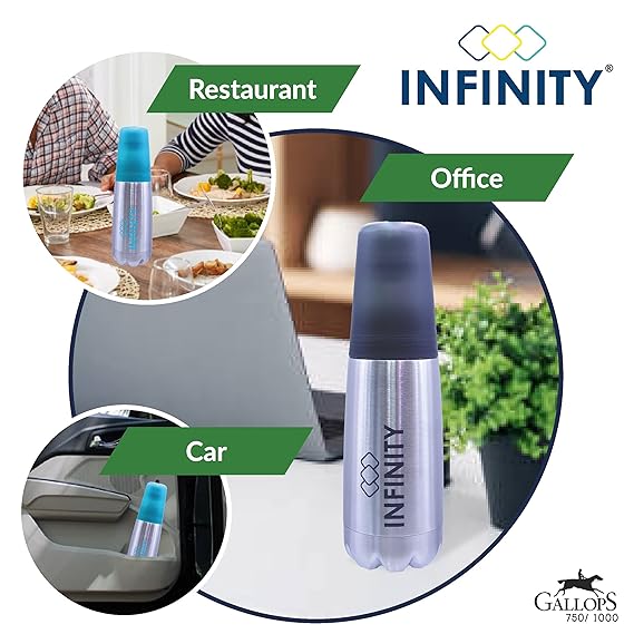 AM2425 Infinity Gallops Vacuum Insulated Stainless Steel Bottle Perfect for 24 hours Hot and Cold  750ml