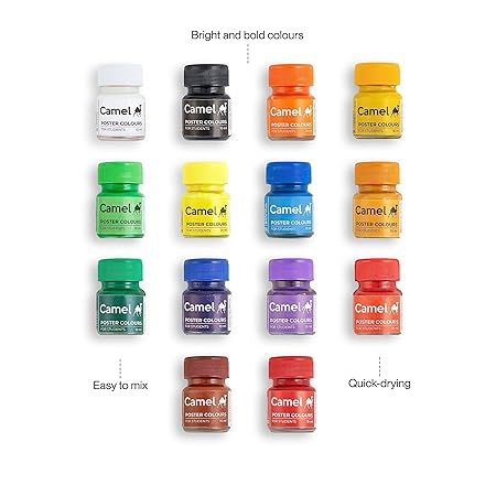 AM3382 Camel Student Poster Colour Bottle 14Shades 10ml