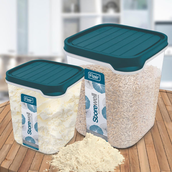 AM3654 Flair Plastic Storewell Square Containers 2400x6000x8000ml -3pcs