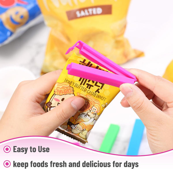 Food Bag Sealing Clips (18 Pcs, Multicolour)