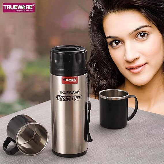 AM2410 Trueware Splash Set SS Inner Mugs 2 Nos 500ml Insulated Mug 200ml Thermosteel Hot or Cold