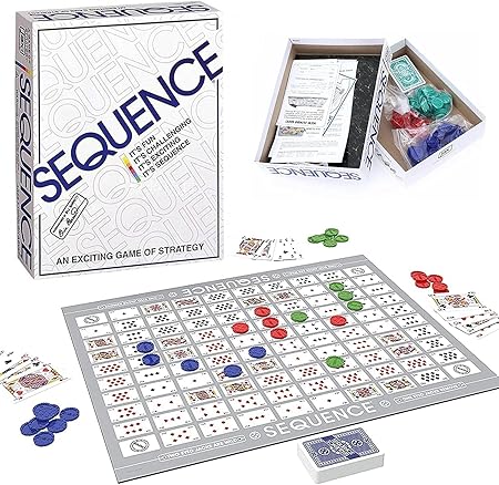 AM2918 Sequence Game 8002 Small Fun And Excitenment With Friends And Family Easy Enough For Children, Challenging For Adults Multicolour