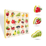 AM2798 Fruits Puzzle Board for Kids Fruitful Discoveries Gloss Laminated Fruits Chart Hardcover