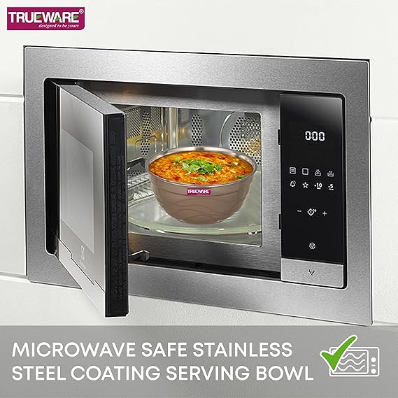 AM2420 Trueware Ultimate Microwave safe Stainless Steel Plastic Serving Bowl Large 2200ml