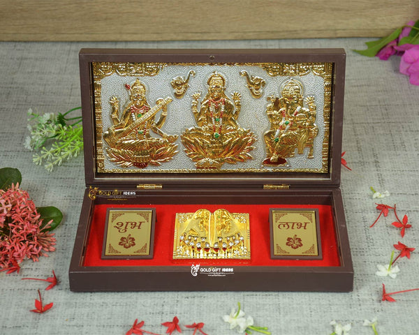 AM0711 Lakshmi Ganesh Saraswati & Shubh Labh Charan Paduka