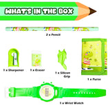 A06898 Blister Kids Stationery Gift Set with Digital Wrist Watch (Pencils, Wallet, Eraser & Sharpener)