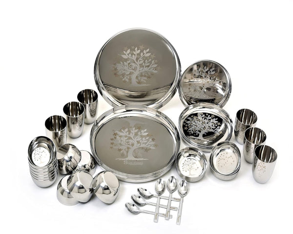 AM3966 Madhuram Exclusive Dinner Set Stainless Steel 42 Pcs Set
