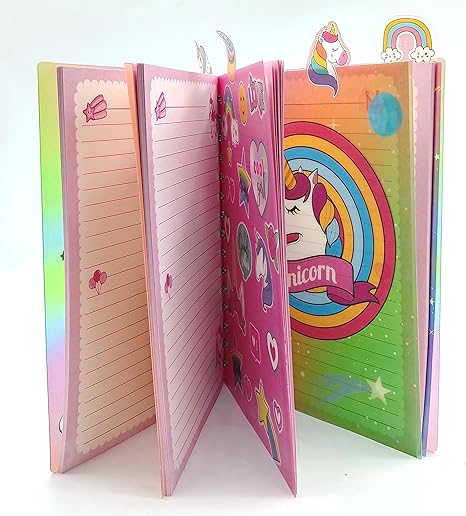 AM2762 PP006 Subject Cartoon Note Book Themed Spiral Bound Diary Note Book For Kids And Girls Cute Stationery Gifts for Girls Party Bag Fillers Notepads for Kids of any Age-Green