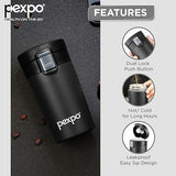 AM2797 Pexpo Cocoa Thermo Mug 300 Stainless Steel Flask with Double Lock Push Button 280ml Pack Of 1