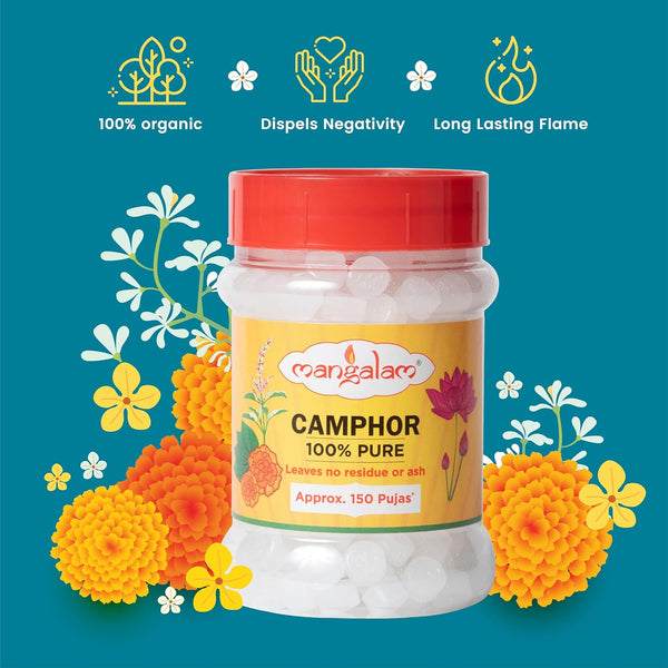 3993 Mangalam Camphor Tablet 100g Jar