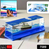 7589 CAR INTERIOR DASHBOARD DECORATION FLOATING WATER CRUISER SHIP