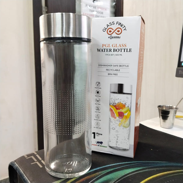 AM0309 Glass Water Bottle with Leak-Proof Airtight Double Layer 500ml