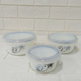 Di0240 Cello Storage Container Set - 3-Piece -  Large, Medium & Small Sizes With Lids