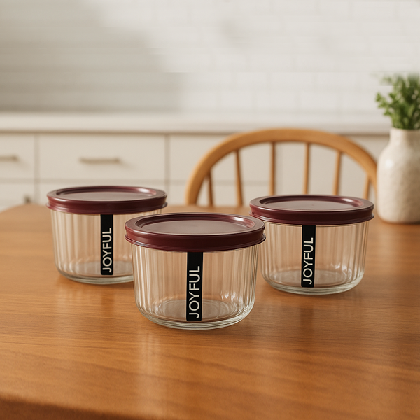 Di0053 Joyful Flute 300ml Container Set - 3 pcs Set