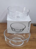 AM3735 Langxu 2200ml Glass Mixing Bowl Microwave Safe Set of 2 (LXW112)