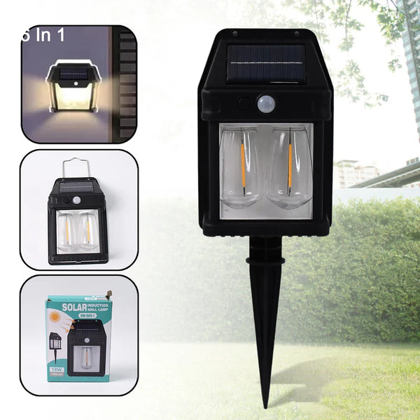 13997 18W Solar Wall Double Lights / Lamp with 2 Modes & Motion Sensor (1 Pc)