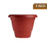 AM0807  Deep Virgin Plastic Round Planter 8 inch