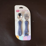 10523 Supermom Foodie Stainless Steel Spoon & Fork (2 Pc Set)
