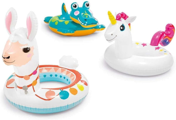 AM0390 Animal Inflatable Split Swimming Pool Rings for Kids, (Age 3-6 Year) Multicolor