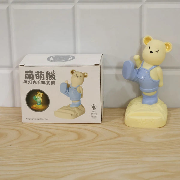 A06901 Magnetic Bear LED Light Phone Stand Night Lamp for Desk and Kids Room (1 Pc)