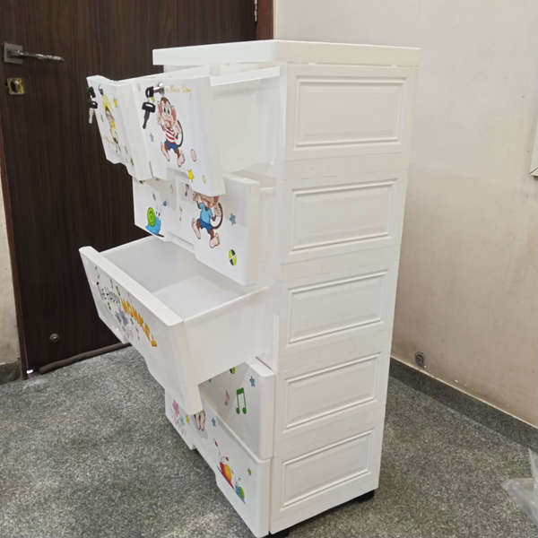 18954 Kid's Plastic Chest of 6 Drawers, Multi-Purpose Storage Organizer/Wardrobe for Kids