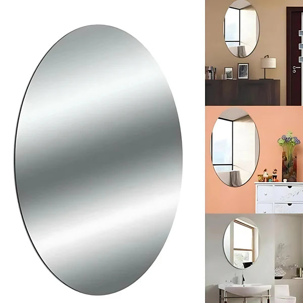 AM0091 Oval Shape Mirror Sticker For Wall 30x45cm