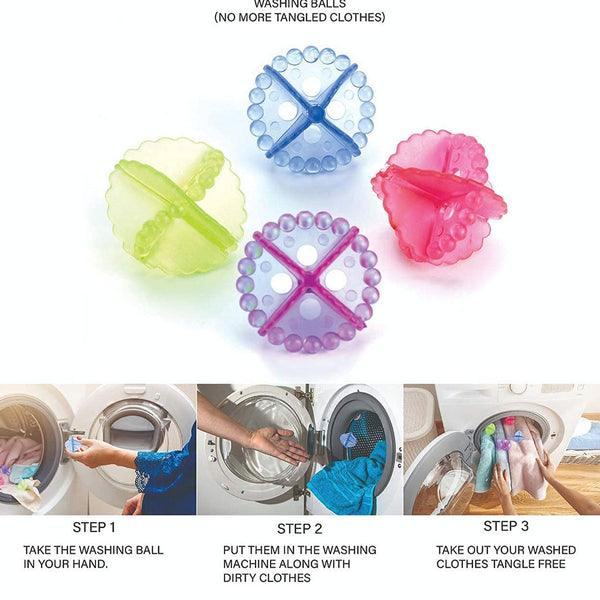 0207 Laundry Washing Ball, Wash Without Detergent (6pcs)