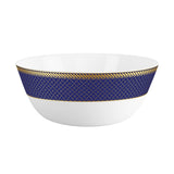 AM5752 Cello Opalware Solitaire Series Sapphire Dinner Set, 27 Units - Opal Glass Dinner Set for 1 | Crockery Set for Festive Ocassions, Parties | White Plate and Bowl Set