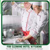3526 Stainless Steel Cleaning Scrubbers ( pack of 12 )