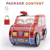 AM5901 S24 Car Shape Money Saving Piggy Bank with Lock and Key for Kids